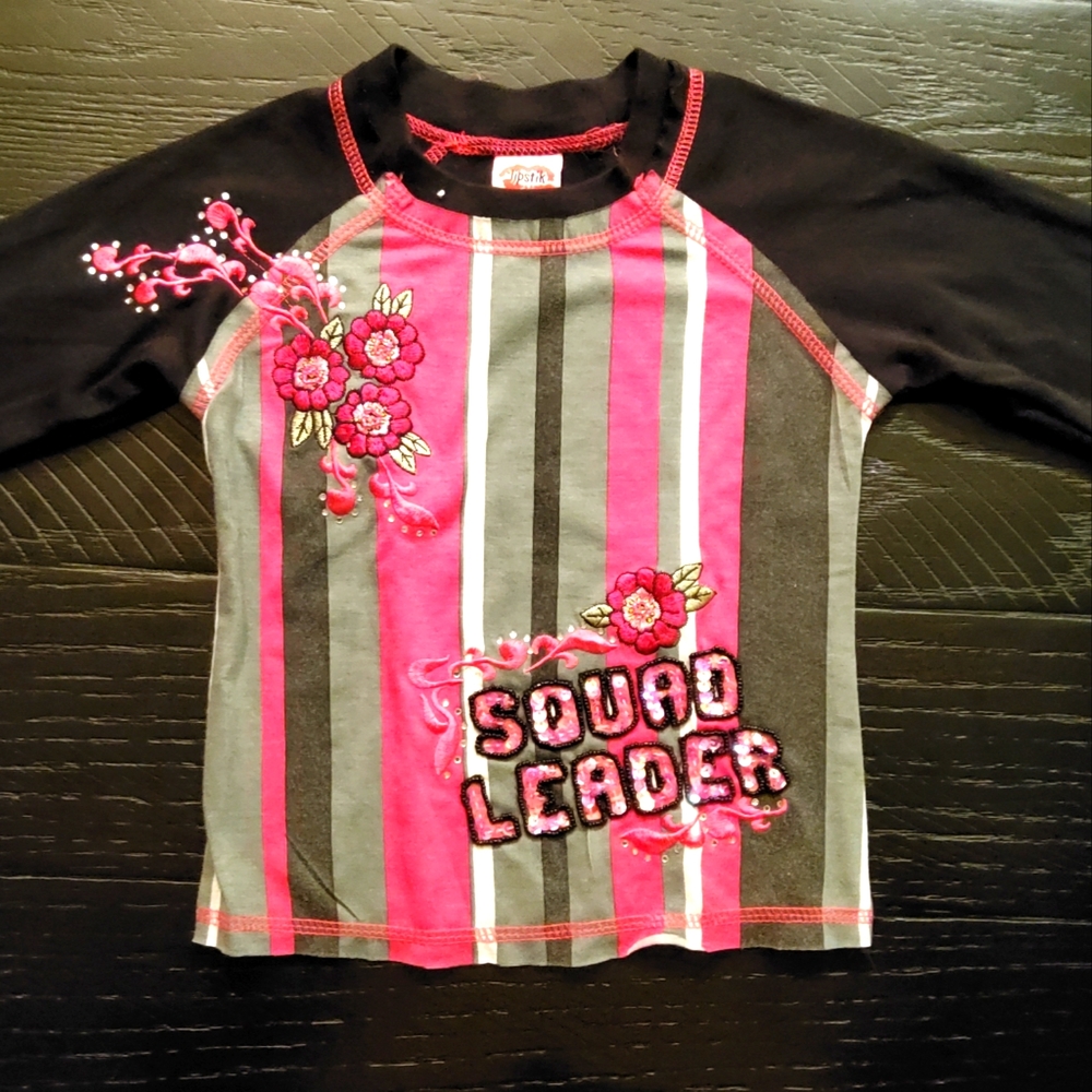 Lipstik Boutique - Embellished,beaded, embroidered long sleeve shirt size 4 EUC